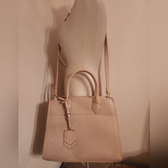 Urban Expressions Handbags - Urban Expressions Tan Cooper Satchel Handbag With Add'l Shoulder Strap. NWOT.